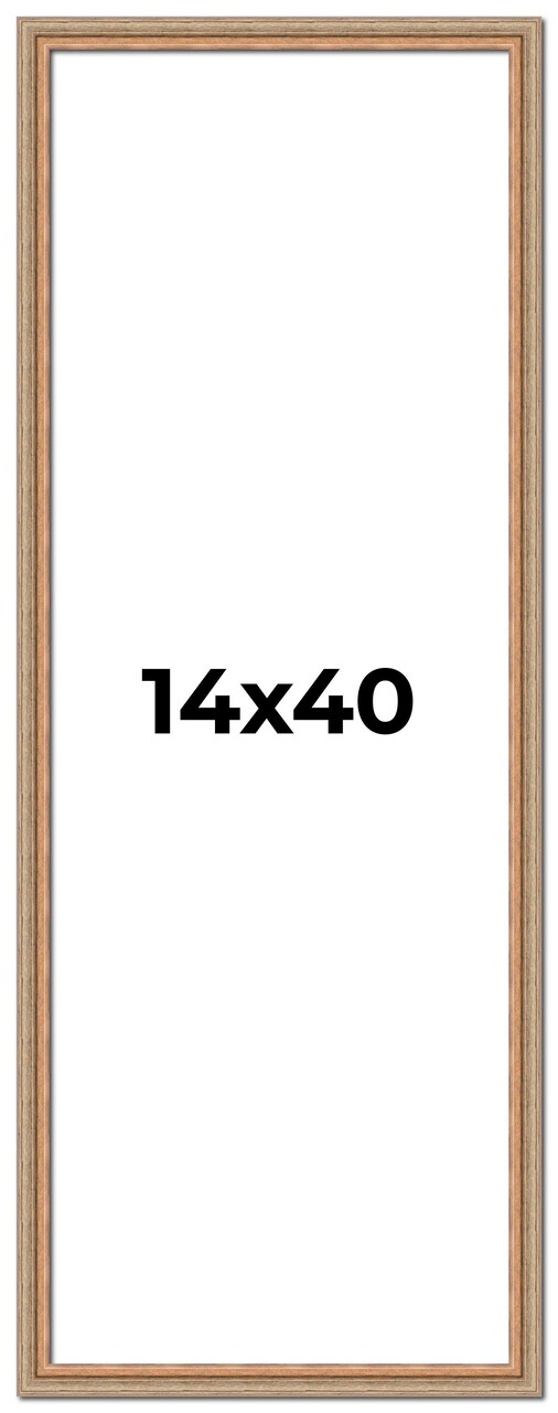 Panoramic Deco Brown Picture Frame - UV Acrylic, Foam Board Backing, Hanging Hardware